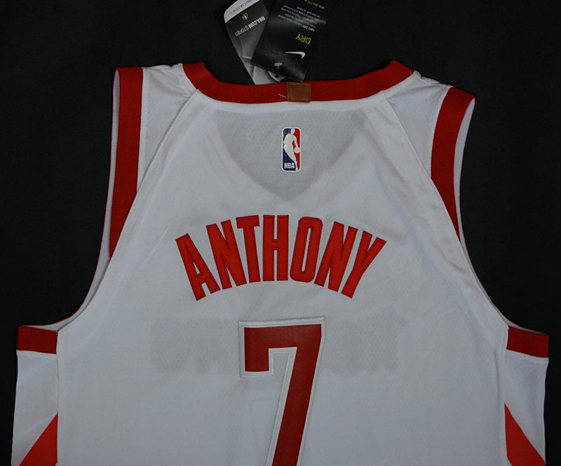 Men's Houston Rockets Carmelo Anthony #7 NBA White Swingman Jersey