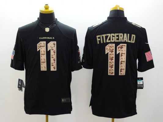 Men's Arizona Cardinals Larry Fitzgerald #11 Black Team Game Jersey