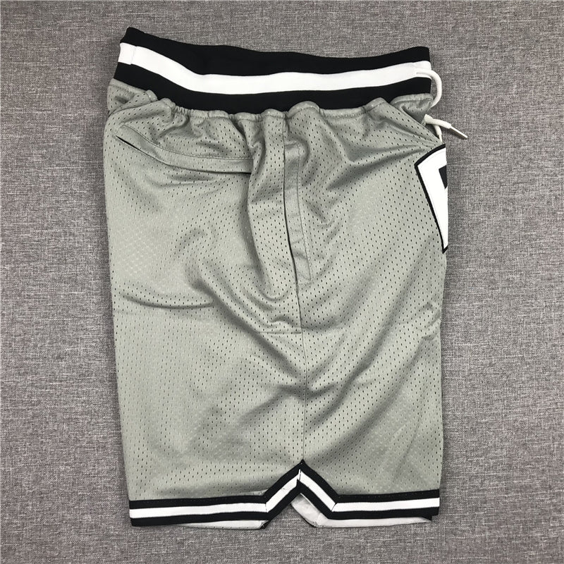 Men's Brooklyn Nets Gray Basketball Retro Shorts