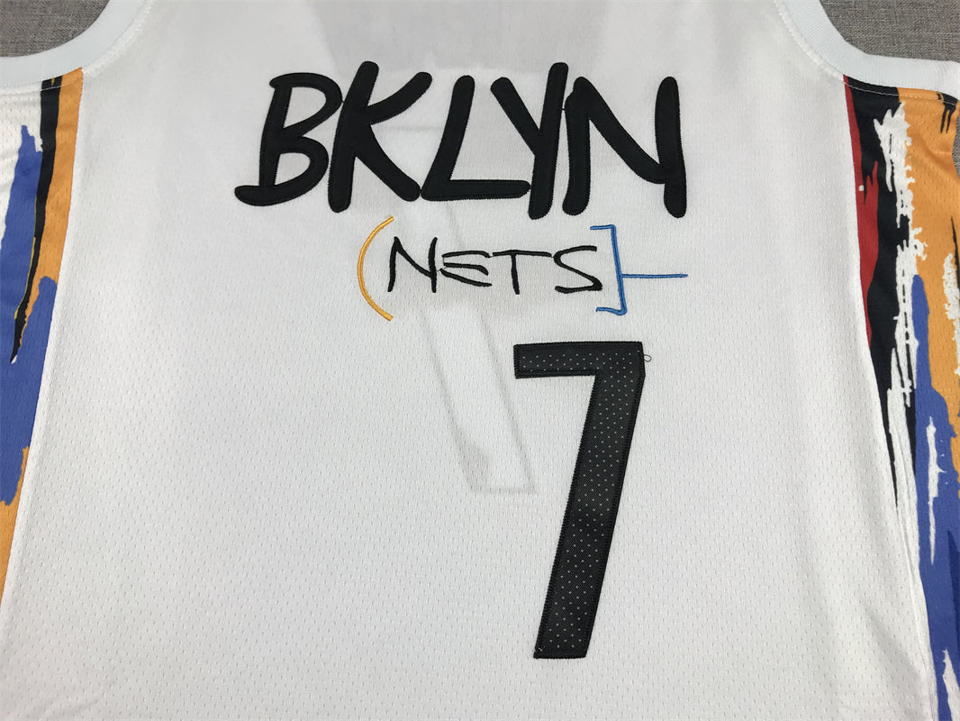 Men's Brooklyn Nets Kevin Durant #7 White 2022/23 Fastbreak Jersey - City Edition