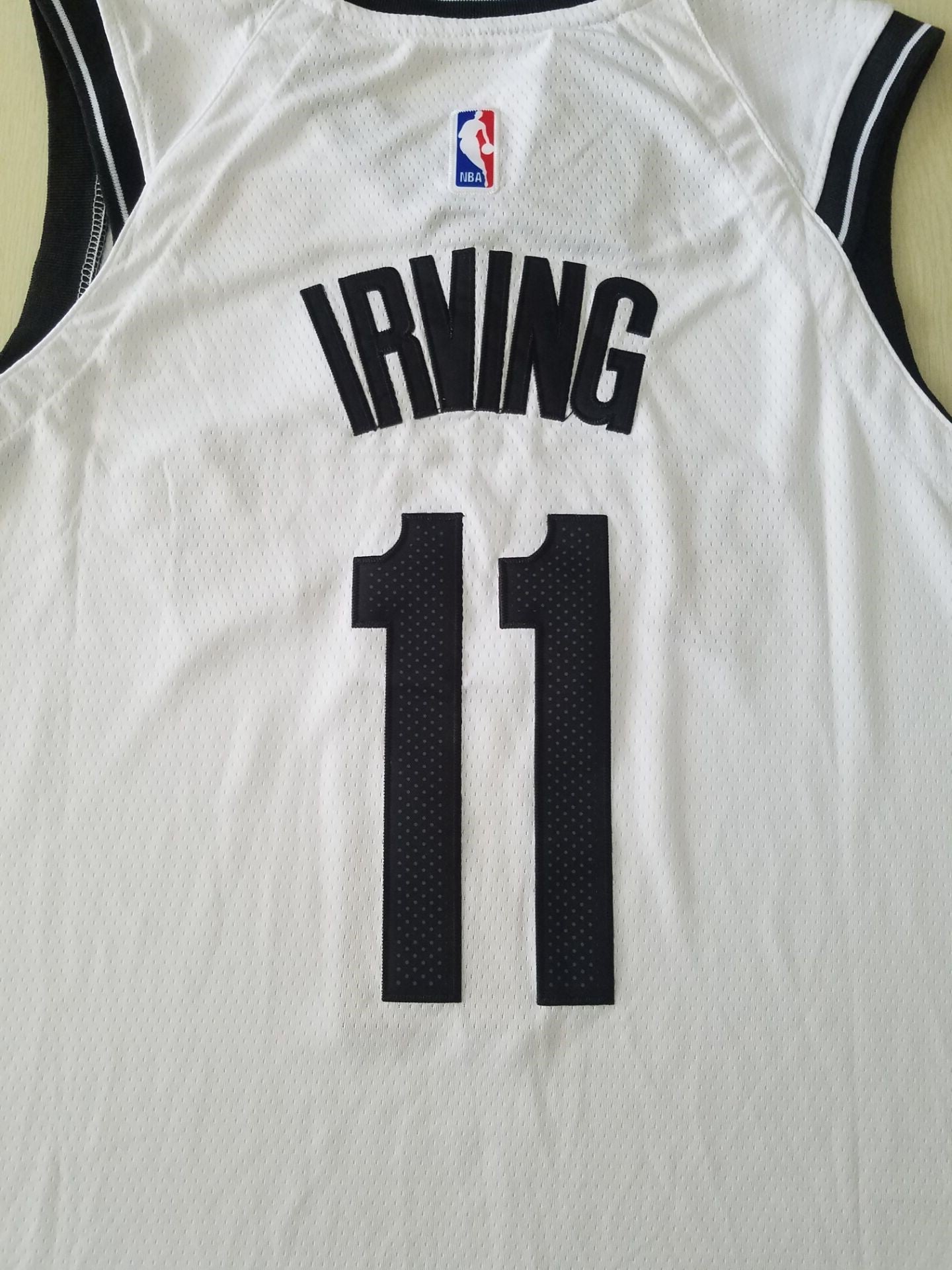 Men's Brooklyn Nets Kyrie Irving White 2019 Fast Break Player Movement Jersey