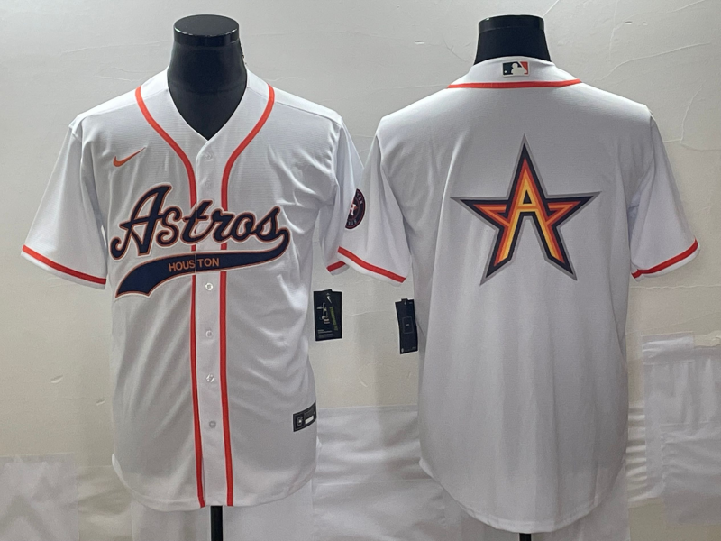 Men's Houston Astros White Alternate Replica Jersey Joint Edition