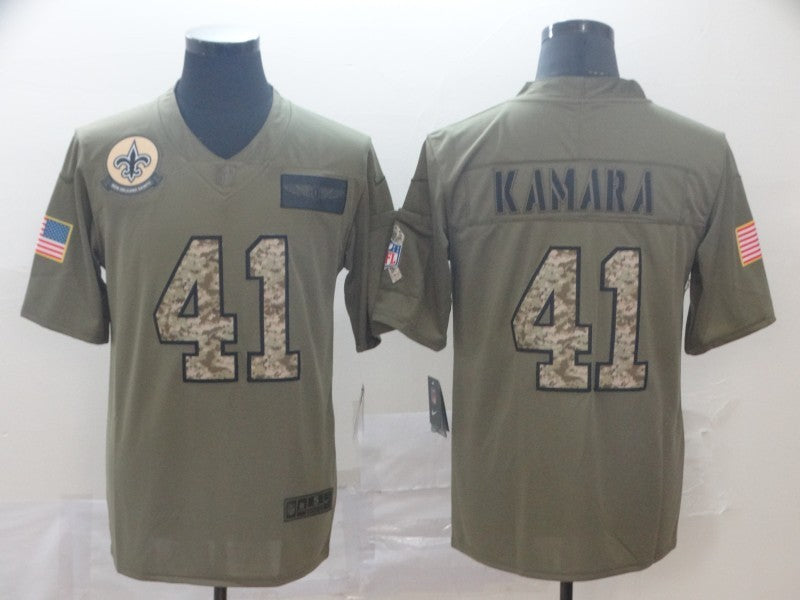 Men's New Orleans Saints Alvin Kamara #41 Brown Alternate Game Jersey