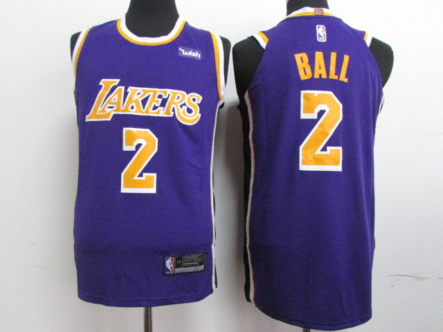 Men's Los Angeles Lakers Lonzo Ball #2 NBA Purple Jersey