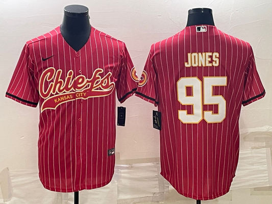 Men's Kansas City Chiefs Chris Jones #95 Red Player Jersey Joint Edition