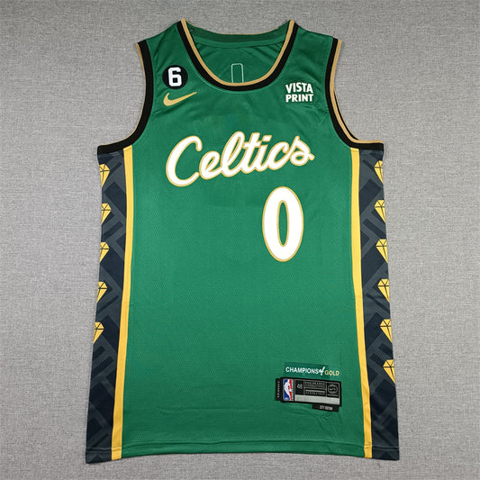 Men's Boston Celtics Jayson Tatum #0 Green 2022/23 Swingman Jersey - City Edition