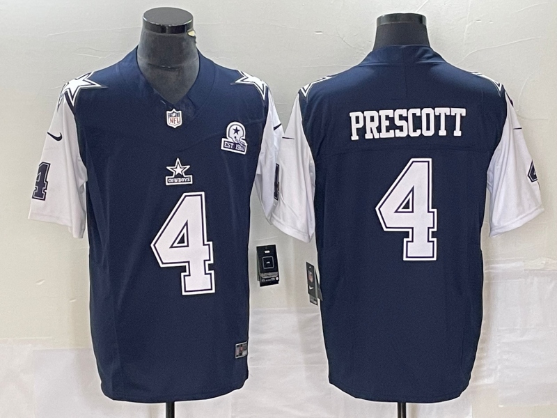 Men's Dallas Cowboys Dak Prescott #4 Navy Legend Player Jersey