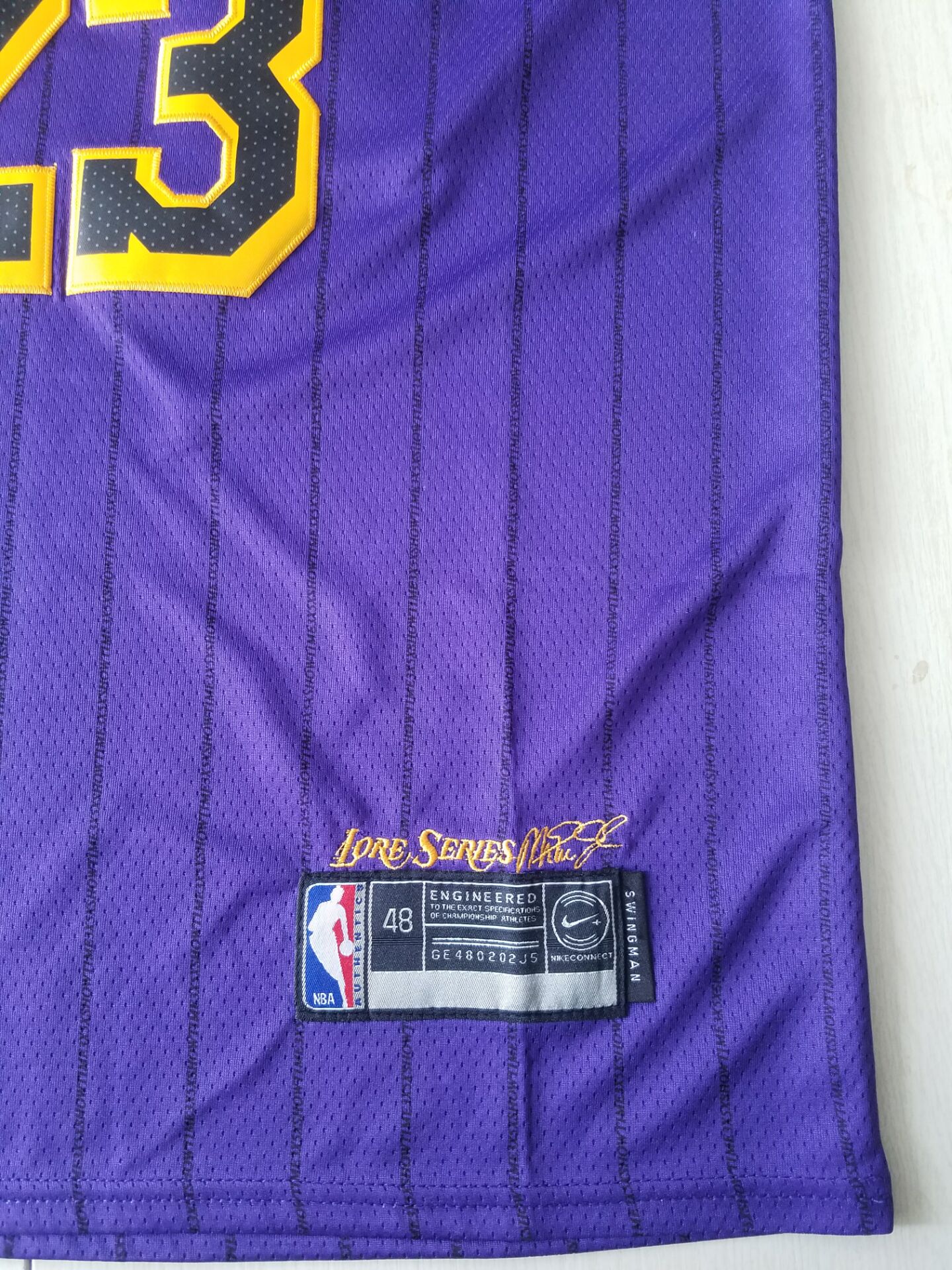 Men's Los Angeles Lakers LeBron James #23 Purple Swingman Jersey - City Edition