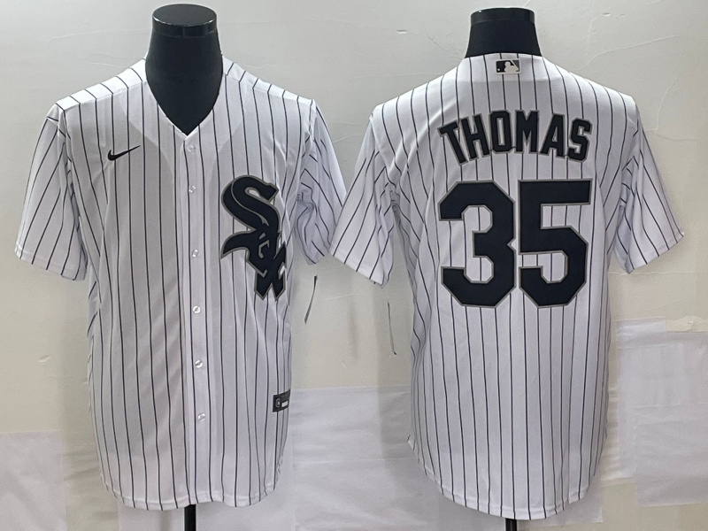 Men's Chicago White Sox Frank Thomas #35 White Home Replica Player Jersey