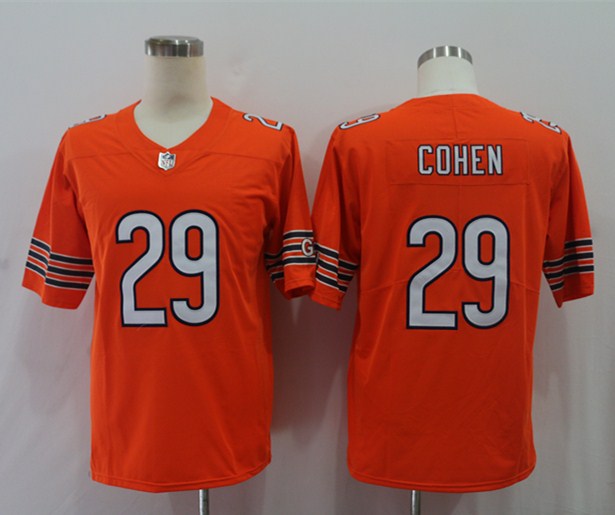 Men's Chicago Bears Tarik Cohen #29 Orange Player Game Jersey