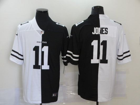 Men's Atlanta Falcons Julio Jones #11 Black/White Game Jersey