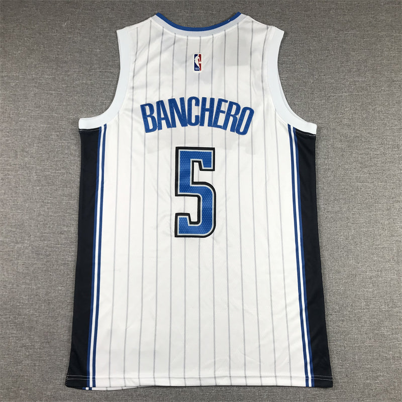 Men's Orlando Magic Paolo Banchero #5 White 2022/23 Fast Break Replica Jersey - Association Edition