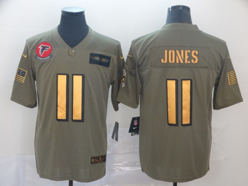 Men's Atlanta Falcons Julio Jones #11 Brown Game Player Jersey