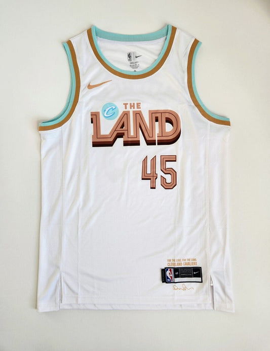 Men's Cleveland Cavaliers Donovan Mitchell #45 The Land White City Edition Jersey