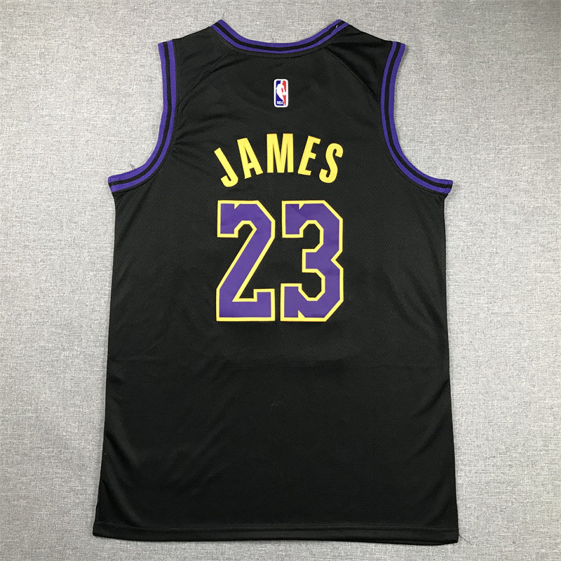 Men's Los Angeles Lakers LeBron James #23 Black 2023/24 Swingman Jersey - City Edition