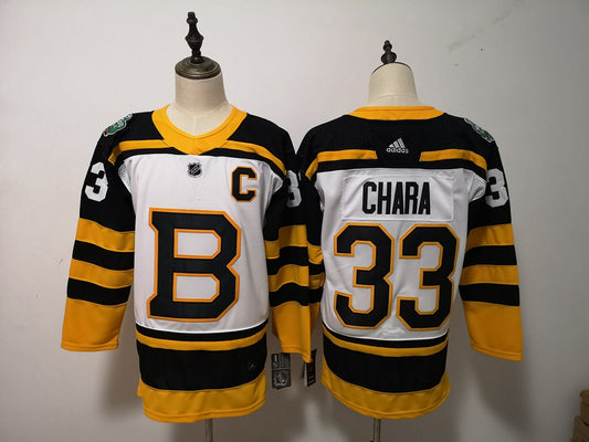 Men's Boston Bruins Zdeno Chara #33 White Replica Player Jersey