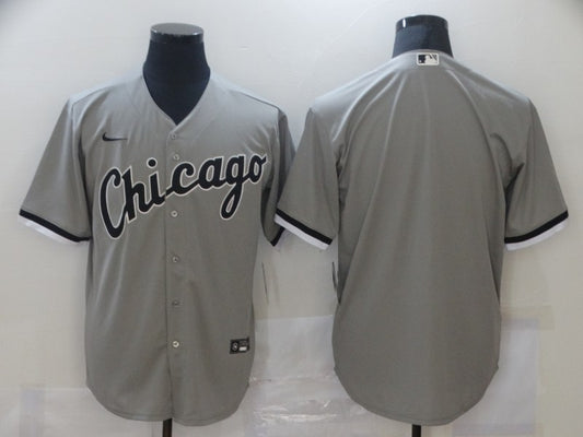 Men's Chicago White Sox Gray Replica Blank Jersey