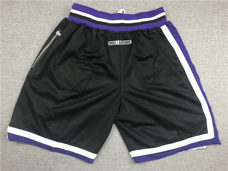 Men's Sacramento Kings 1998-99 Black Hardwood Classics Basketball Shorts