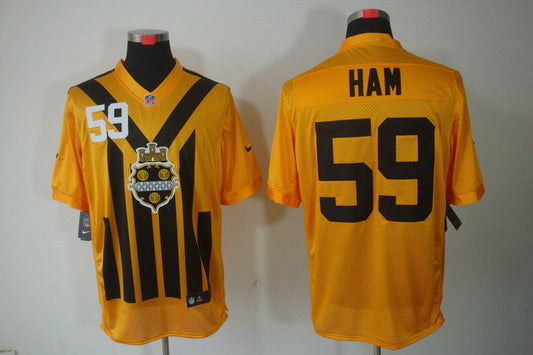 Men's Pittsburgh Steelers Jack Ham #59 Gold Game Jersey