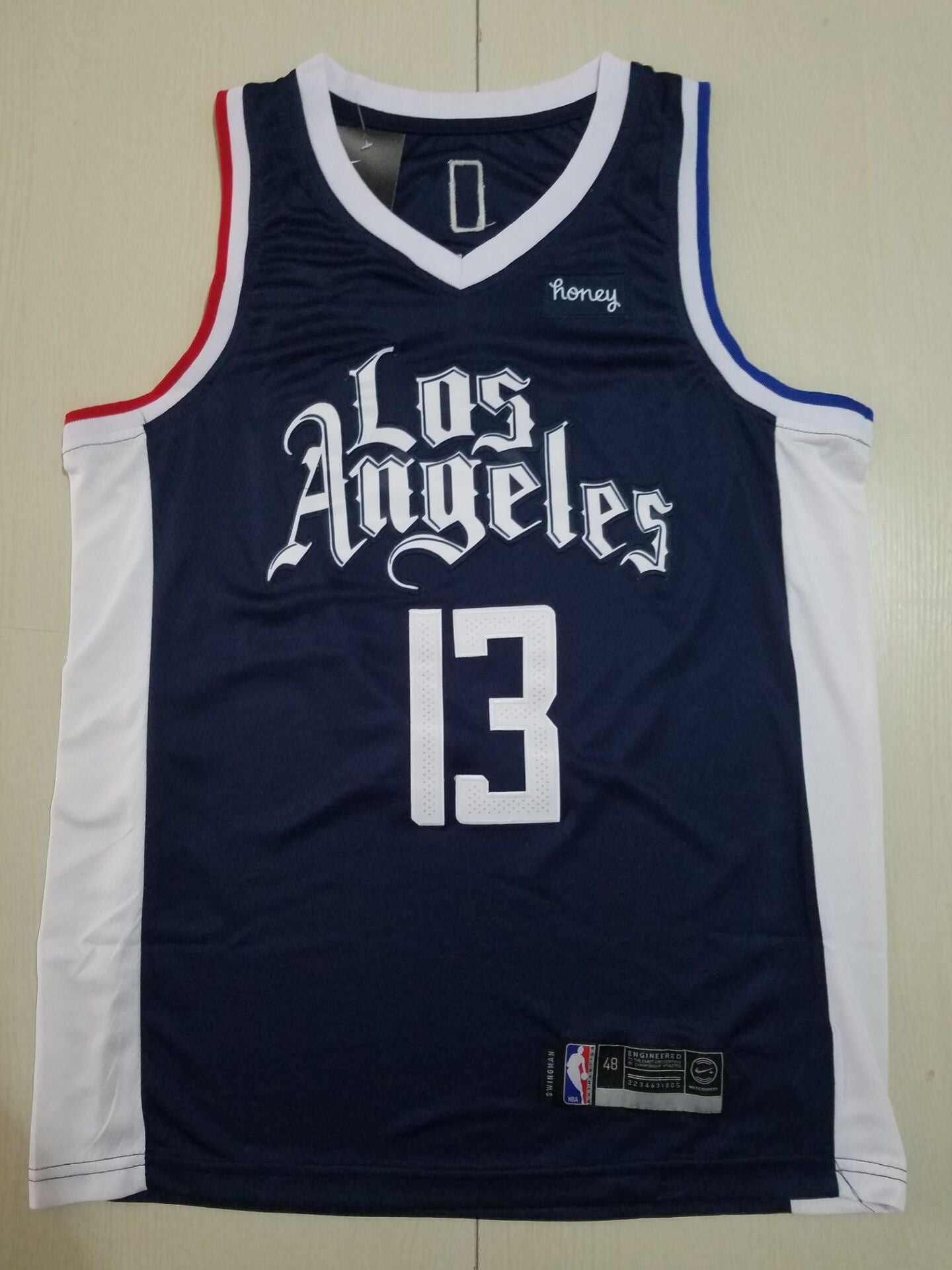 Men's LA Clippers Paul George #13 NBA Dark Blue Classics Jersey - City Edition