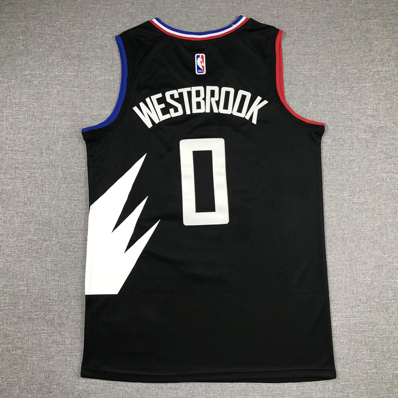 Men's LA Clippers Russell Westbrook Jordan Brand Black 2022/23 Statement Edition Swingman Jersey