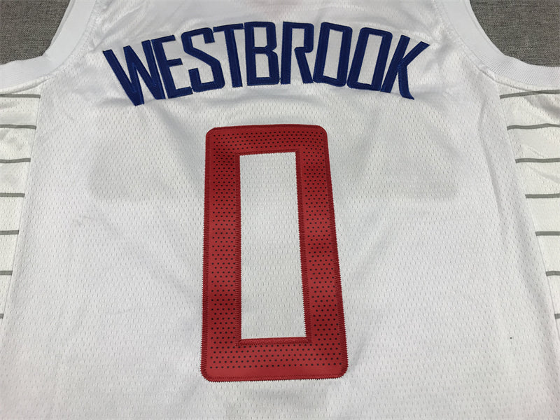 Men's LA Clippers Russell Westbrook Nike White 2022/23 Swingman Jersey - Association Edition