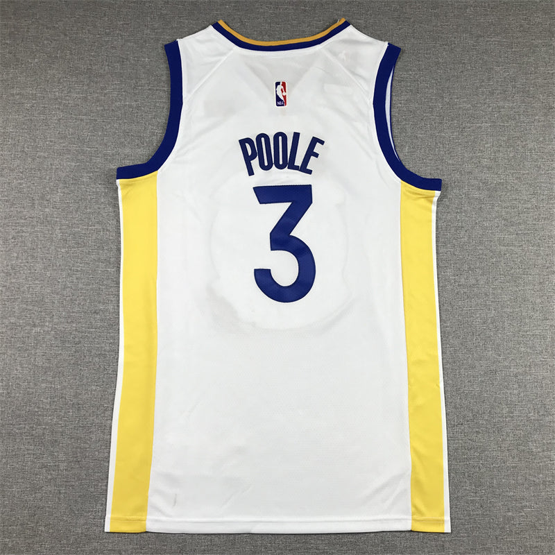 Men's Golden State Warriors Jordan Poole #3 White 2022/23 Swingman Jersey - Association Edition