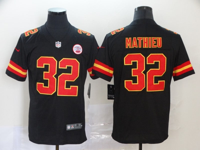 Men's Kansas City Chiefs Tyrann Mathieu #32 Black Game Jersey