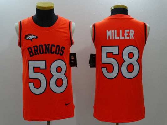 Men's Denver Broncos Von Miller #58 Orange Player Jersey