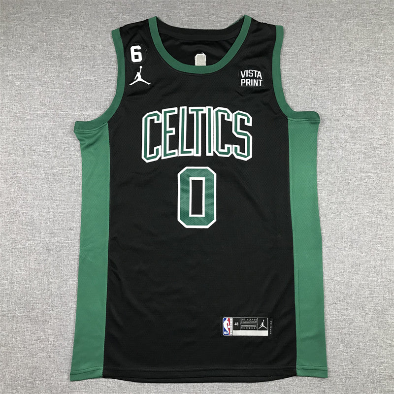 Men's Boston Celtics Jayson Tatum #0 Black 2022/23 Statement Edition Swingman Jersey