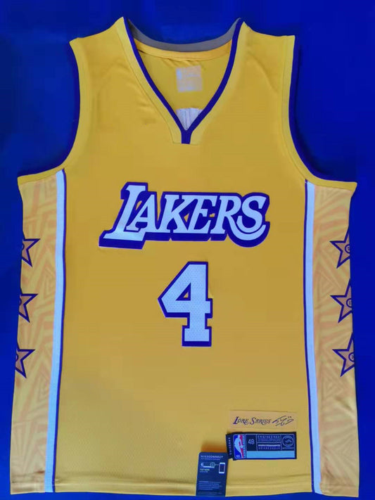 Men's Los Angeles Lakers Alex Caruso #4 Yellow Player Jersey