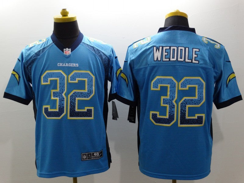 Men's Los Angeles Chargers Eric Weddle #32 Blue Game Jersey