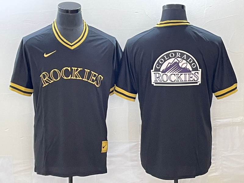 Men's Colorado Rockies Black Replica Team Jersey