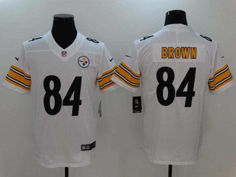 Men's Pittsburgh Steelers Antonio Brown #84 White Game Jersey