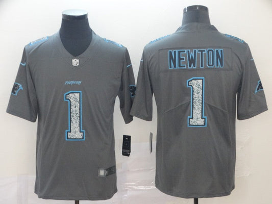 Men's Carolina Panthers Cam Newton #1 Gray Game Jersey