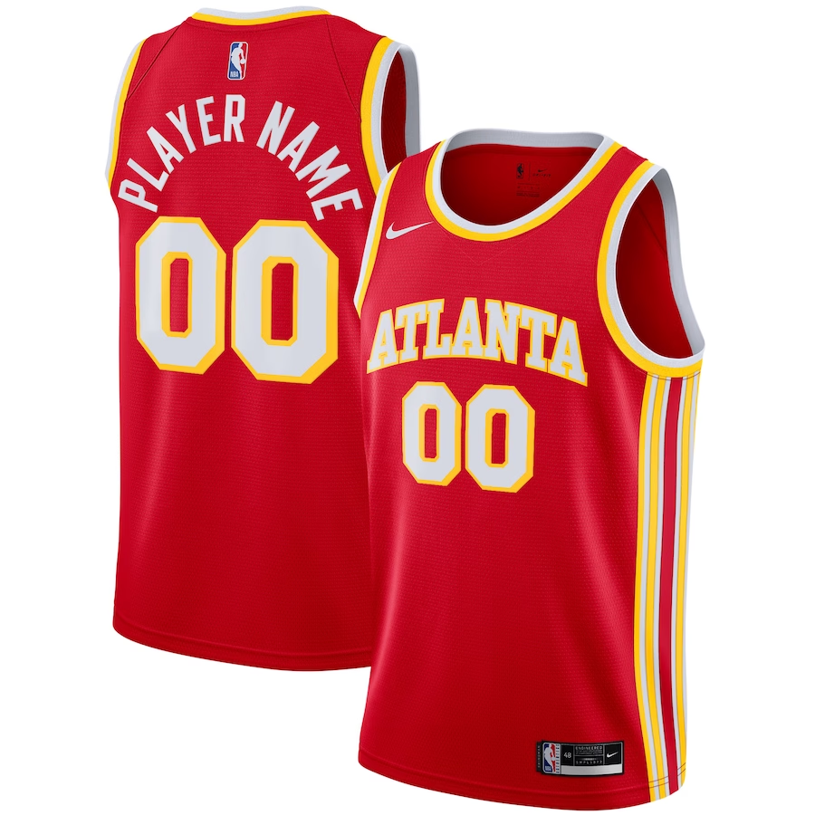 Men's Atlanta Hawks Red 2020/21 Swingman Custom Jersey - Icon Edition