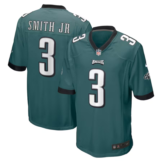 Men's Philadelphia Eagles Nolan Smith #3 Midnight Green 2023 NFL Draft First Round Pick Game Jersey