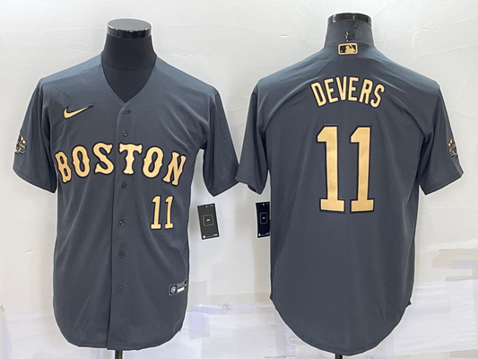 Men's Boston Red Sox Rafael Devers #11 Gray Stitched Jersey