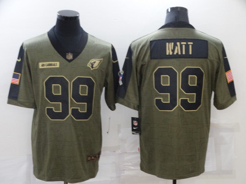 Men's Arizona Cardinals J.J. Watt #99 Brown Game Jersey