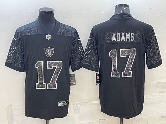 Men's Las Vegas Raiders Davante Adams #17 Black RFLCTV Limited Jersey