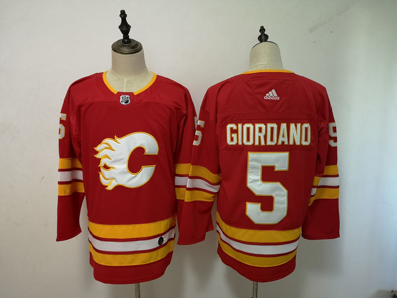 Men's Calgary Flames Mark Giordano #5 Red Home Breakaway Player Jersey