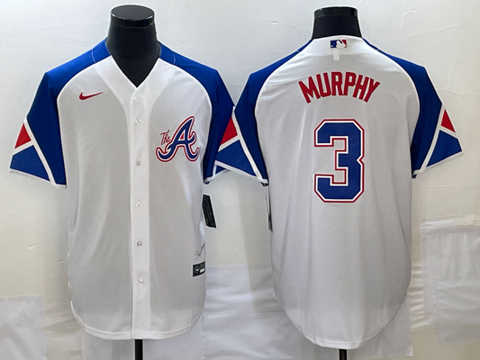 Men's Atlanta Braves Dale Murphy #3 White 2023 City Connect Replica Player Jersey