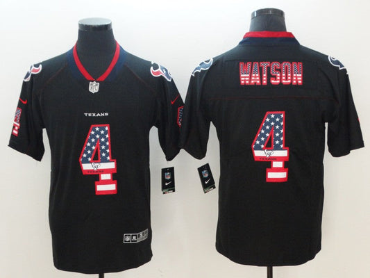 Men's Houston Texans Deshaun Watson #4 Black Authentic Game Jersey