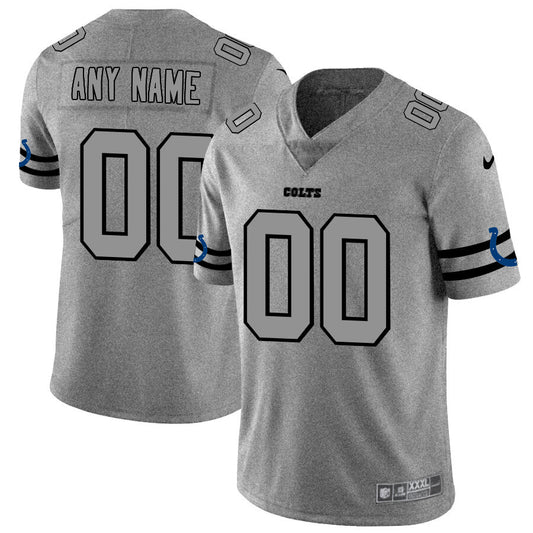 Custom Indianapolis Colts 2019 Gray Gridiron Gray Vapor Untouchable Limited Jersey Stitched American Football Jerseys