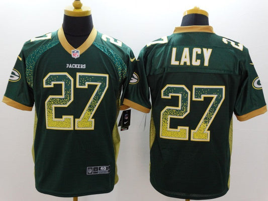 Men's Green Bay Packers Eddie Lacy #27 Green Game Jersey