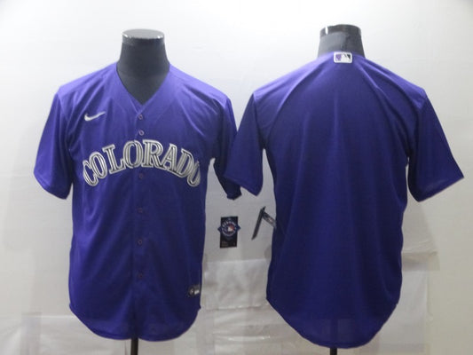 Men's Colorado Rockies Purple Alternate Replica Blank Jersey