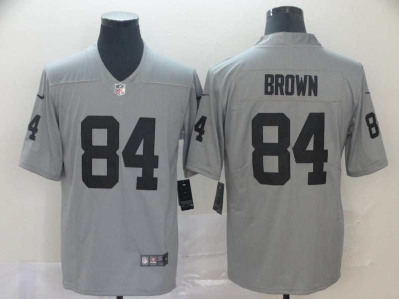 Men's Las Vegas Raiders Antonio Brown #84 Gray Inverted Legend Jersey