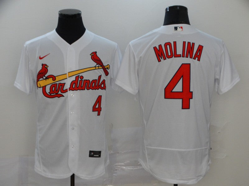 Men's St. Louis Cardinals Yadier Molina #4 White Replica Baseball Jersey