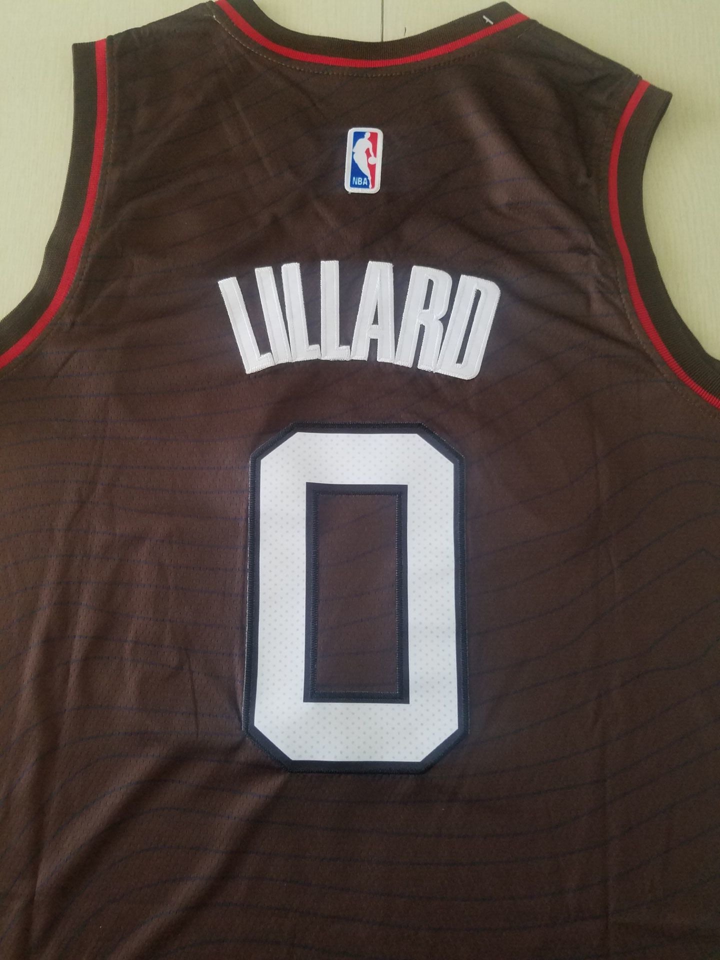 Men's Portland Trail Blazers Damian Lillard Brown Swingman Jersey City Edition