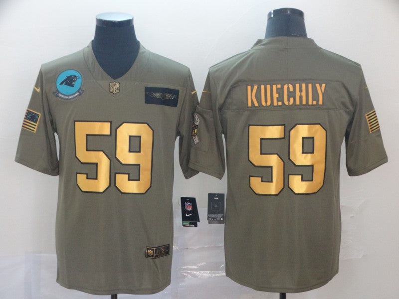 Men's Carolina Panthers Luke Kuechly #59 Brown Player Game Jersey